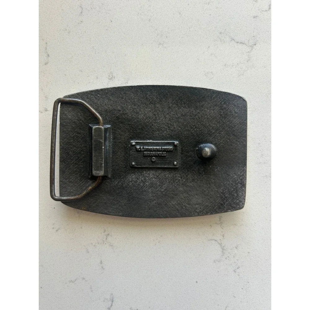 Vintage WFMS 95 Stereo Country‎ Radio Station Belt Buckle W.E. Stineburg Studio